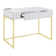 Bellevue Metal Base Writing Desk with Power Outlet