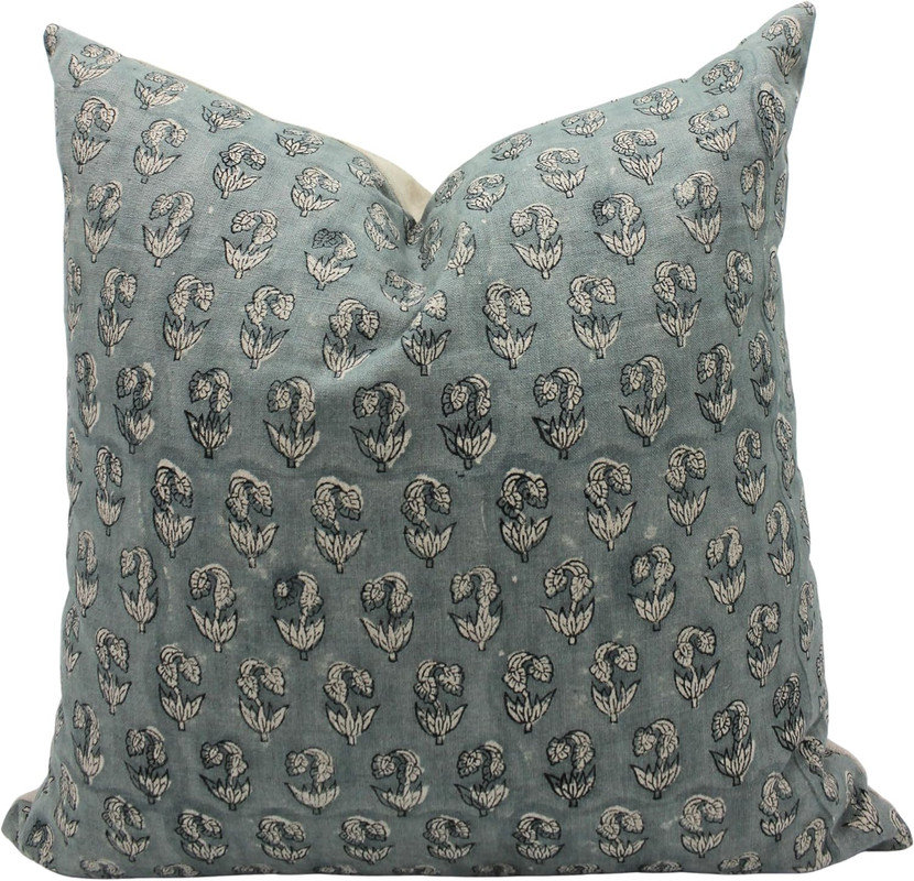 Floral Linen Indoor/Outdoor Pillow Cover Fabdivine 