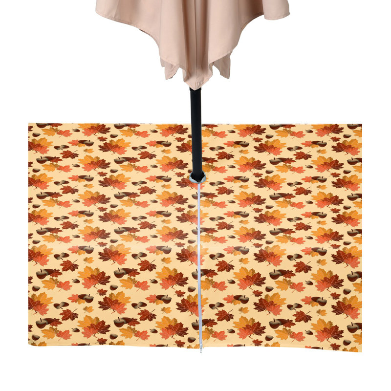Fall Maple Leaves Water Repellent Tablecloth, 104" x 60"