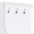 Edelfried Contemporary Rectangular Hall Tree with 3 Hooks and Bench in White