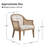 Xaver 28.5'' Wide Farmhouse Boucle Rattan Solid Wood Armchair-1117819740