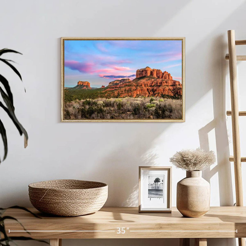 Sedona Rock Formations, Cadre flottant en bois naturel, 19 po x 13 po
