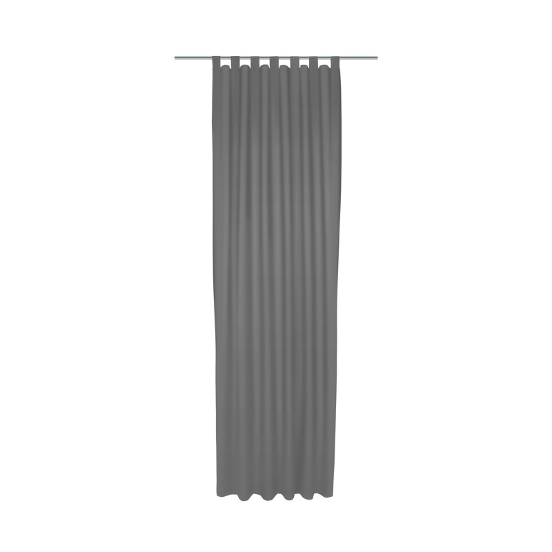 Polyester Blackout Tab Top Curtain Panel, Grey/Brown/Blue, 142cm Width x 295cm Drop
