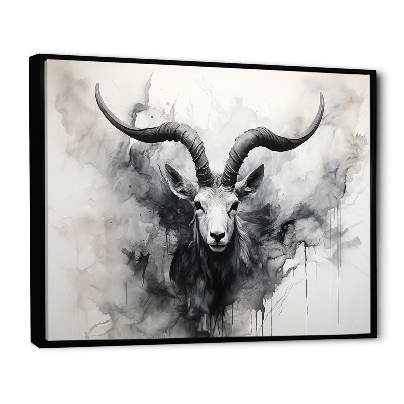 Marcellene, antilope_106406, H 16 po x l 32 po x P 1 po, Toile avec cadre flottant noir