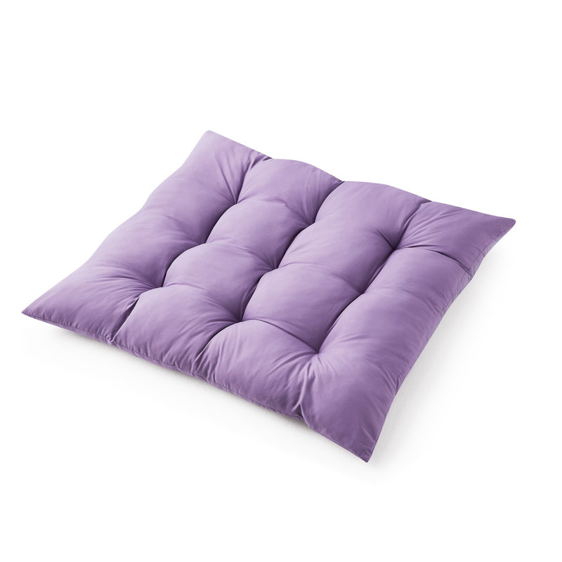 Rainha Square Tufted Oversized Floor Pillow, Purple