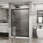 Porte de douche coulissante en verre avec quincaillerie en acier inoxydable