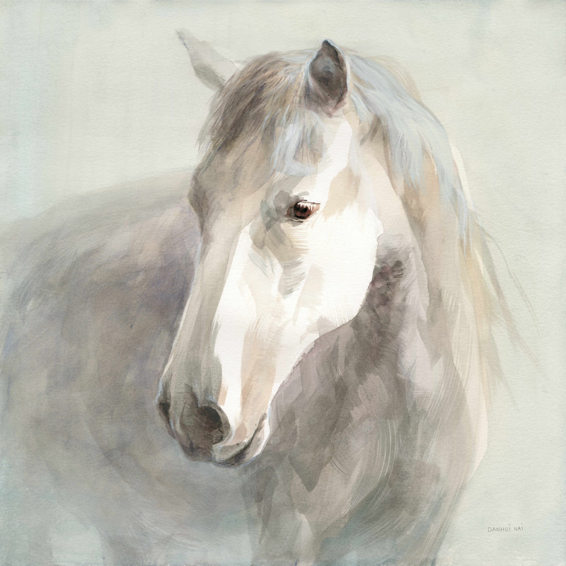 Gentle Horse - peinture sur toile tendue, H 36 po x l 36 po