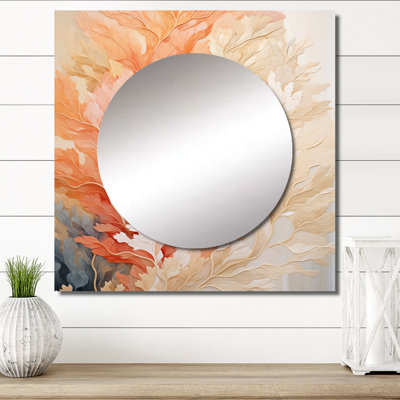 Degroot Coastal Coral Collage VI - Miroir carré sous l'eau pour décoration murale