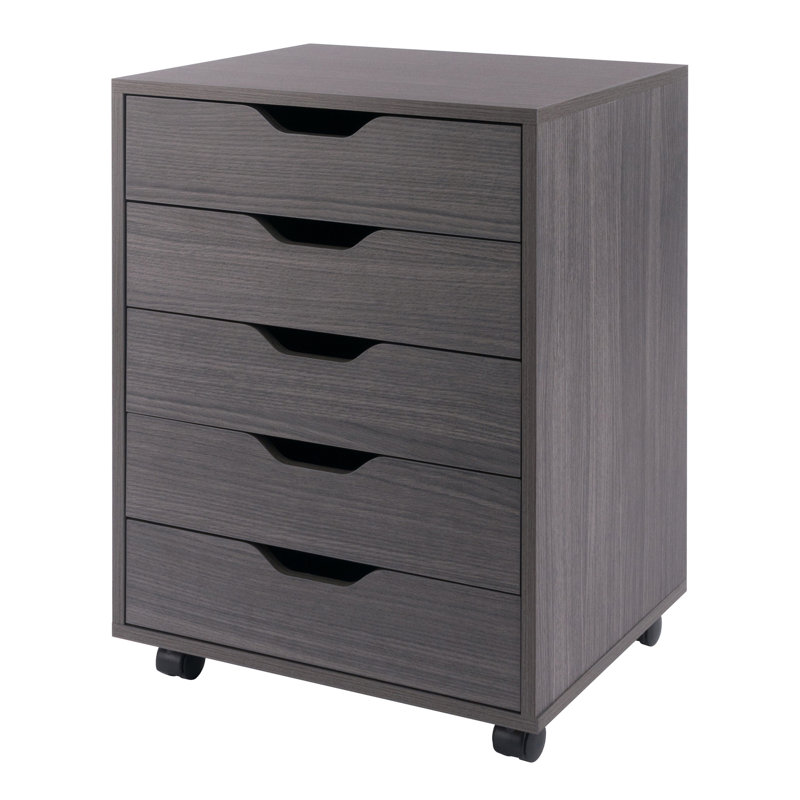 Comacho 5-drawer Mobile Cabinet, Charcoal