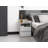 Taahir 2-Drawer Bedside Table with Open Shelf 40 cm White