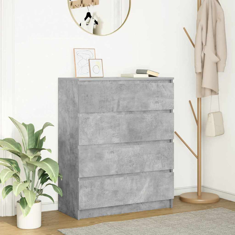 Sideboard 80X35x99 Cm Engineered Wood, Concrete Grey