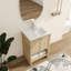 Meuble-lavabo sur pied simple 24 po avec comptoir en céramique Jensar-116989771