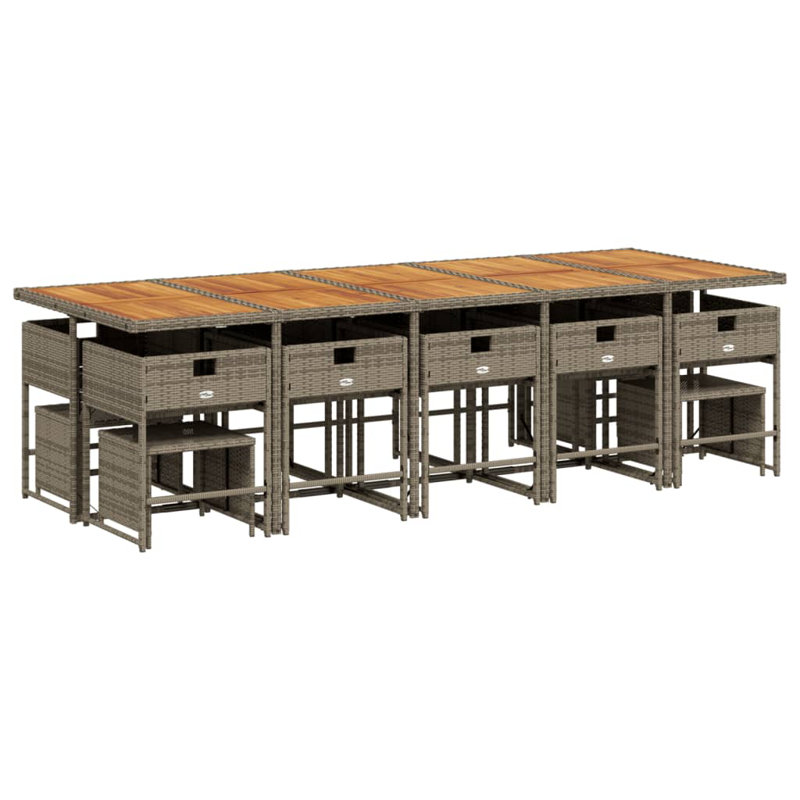  Garden Dining Set Grey