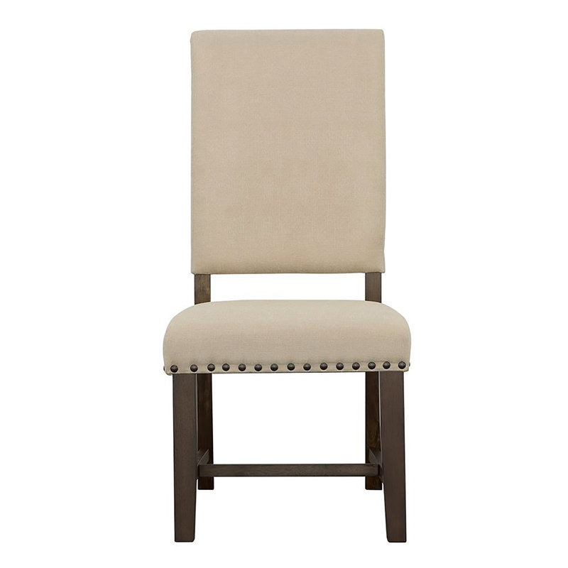 Chaises d'appoint rembourrées beiges (2) - Paire de chaises rustiques pour salle à manger