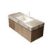 Meuble-lavabo 48 po avec meuble de rangement flottant, comptoir en pierre frittée, lavabo en céramique, un trou de robinet, pré-assemblé, style luxueux, plateau à haute température, surface de lavabo lisse, imperméable-130837011-130837012
