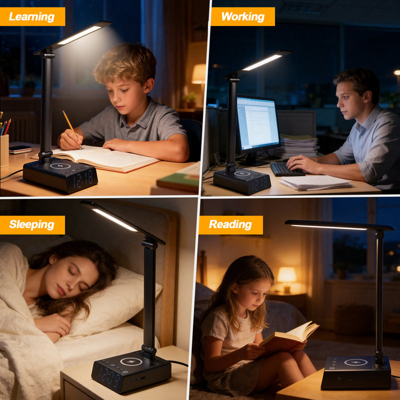 Led Desk Lamp With Wireless Charging