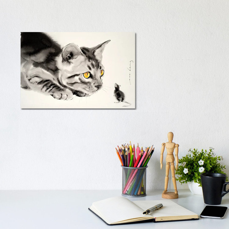 Cat And Mouse by Soo Beng Lim - Wrapped Canvas Gallery-Wrapped Canvas Giclée, 20.32 cm H x 30.48 cm W