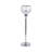 Glam Metal and Aluminum Pillar or Taper Candle Holder with Etched Glass Globe and Sleek Contemporary Design for Decorative Accent and Ambient Lighting in Modern Interiors-1456740652