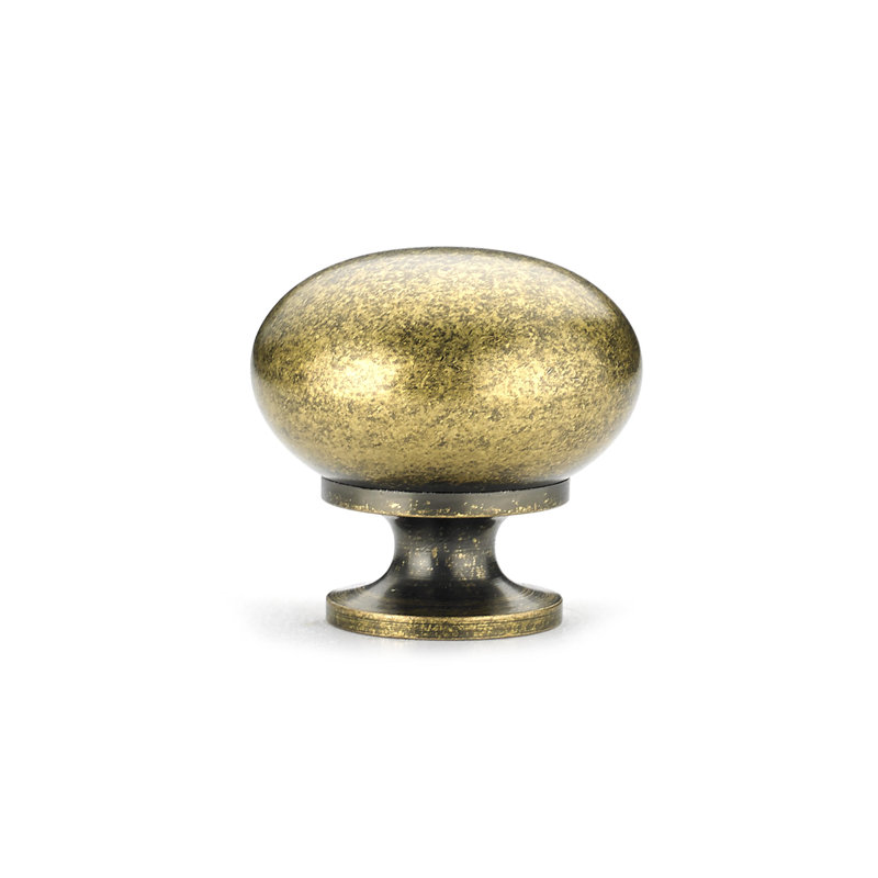 Expression 1 1/4" Diameter Mushroom Knob, Burnished Brass