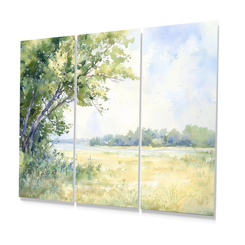 Ensemble d'art mural Texas Texas Meadows II - Texas, H 40 po x l 60 po, Does Not Apply, Impression sans cadre en métal