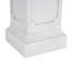 Support pour plante carré classique de 25,75 po de hauteur, piédestal en oxyde de magnésium blanc antique pour l'intérieur et l'extérieur