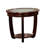 Charming Round End Table With Open Shelf And Exquisite Glass Top For Living Room