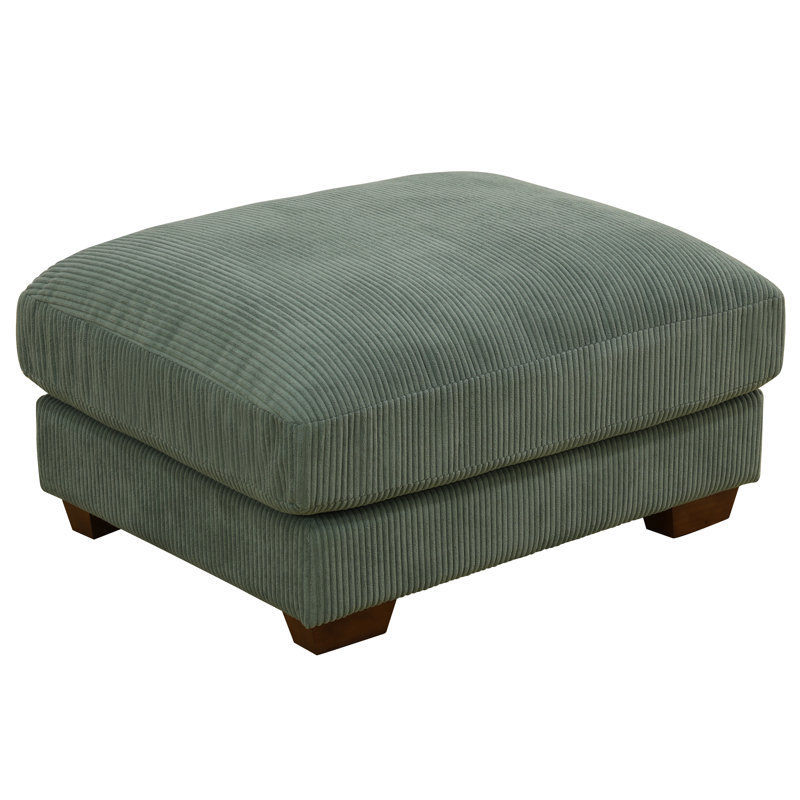 Corduroy Living Room Sectional Ottoman, Green