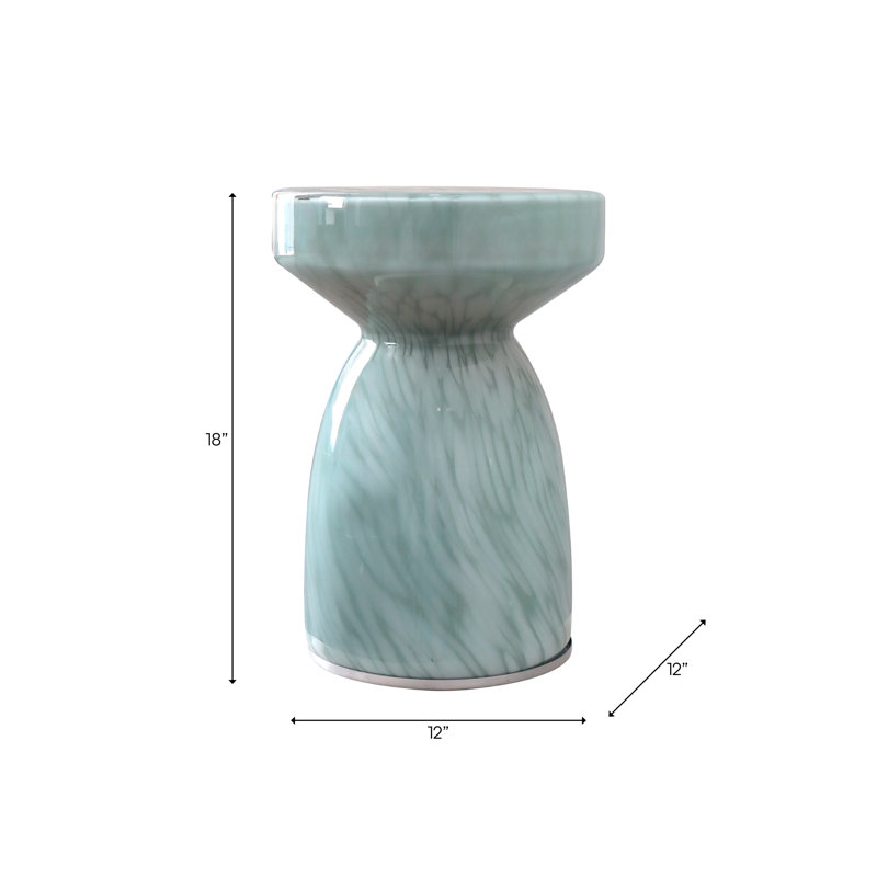Modern Ceramic Accent Table with Sculptural Hourglass Design - Sleek Contemporary Side Table with Glossy Finish for Stylish Home Decor