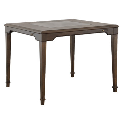 Oscar 38" 4 - Player Walnut Card Table with Cup Holders