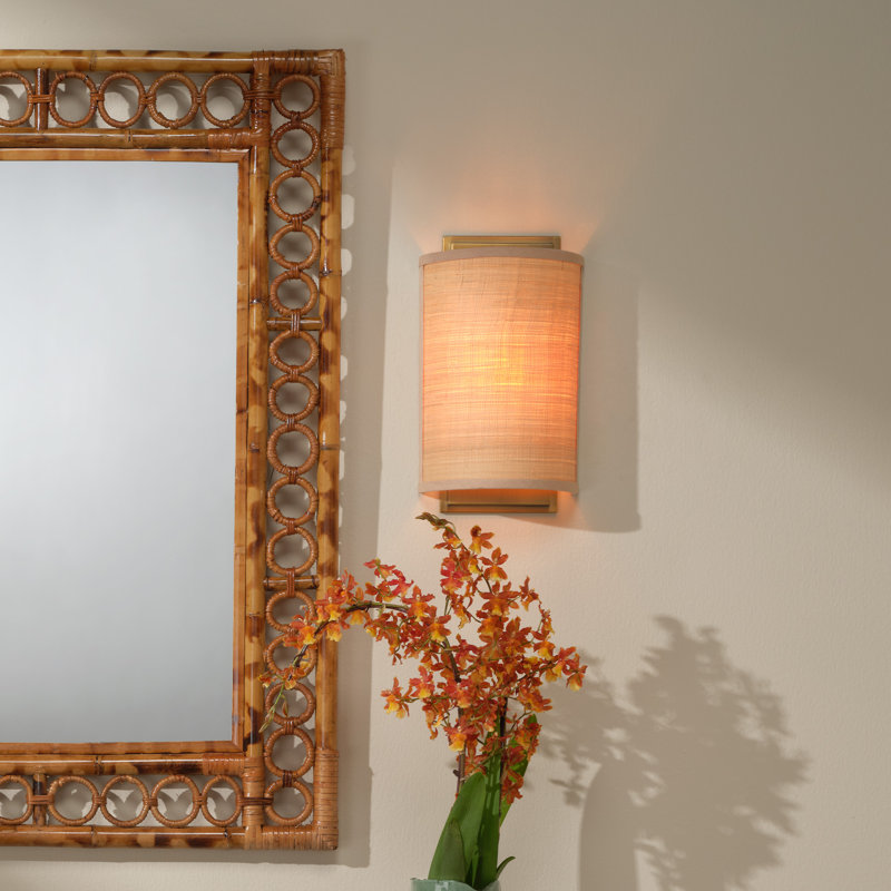 Applique murale 1 lumière Riley Raffia, Beige