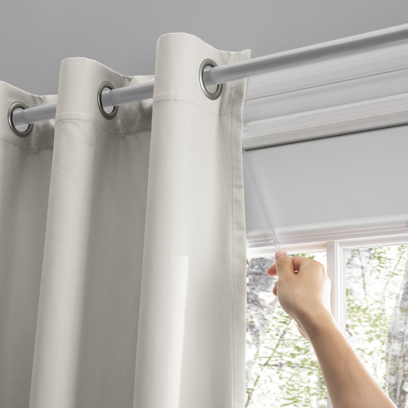 Helgha Blackout Curtain Single Panel, Bone