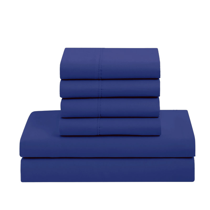 Ensemble d'édredon et de draps de couleur unie toutes saisons pour lit dans un sac 5 pièces / 7 pièces par Sweet Home Collection