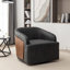 Broderic Faux Leather Swivel Barrel Chair-1979426725