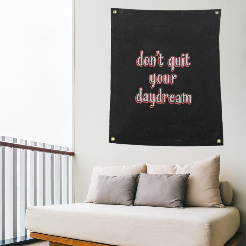 Le polyester ne quitte pas votre tapisserie daydream quoted tableau noir, H 36 po x l 26 po, Rouge