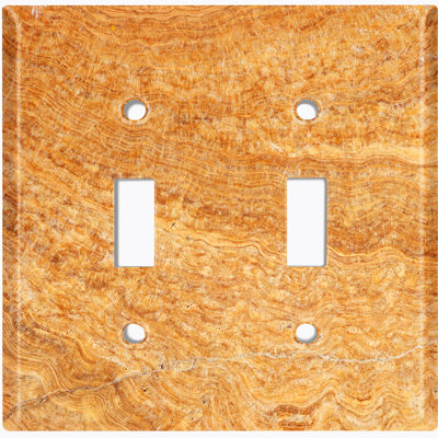 Patterned 2 - Gang Toggle Light Switch Standard Wall Plate