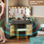 Ensemble de coiffeuse de maquillage moderne avec miroir et armoires Modern Corner-1932705152
