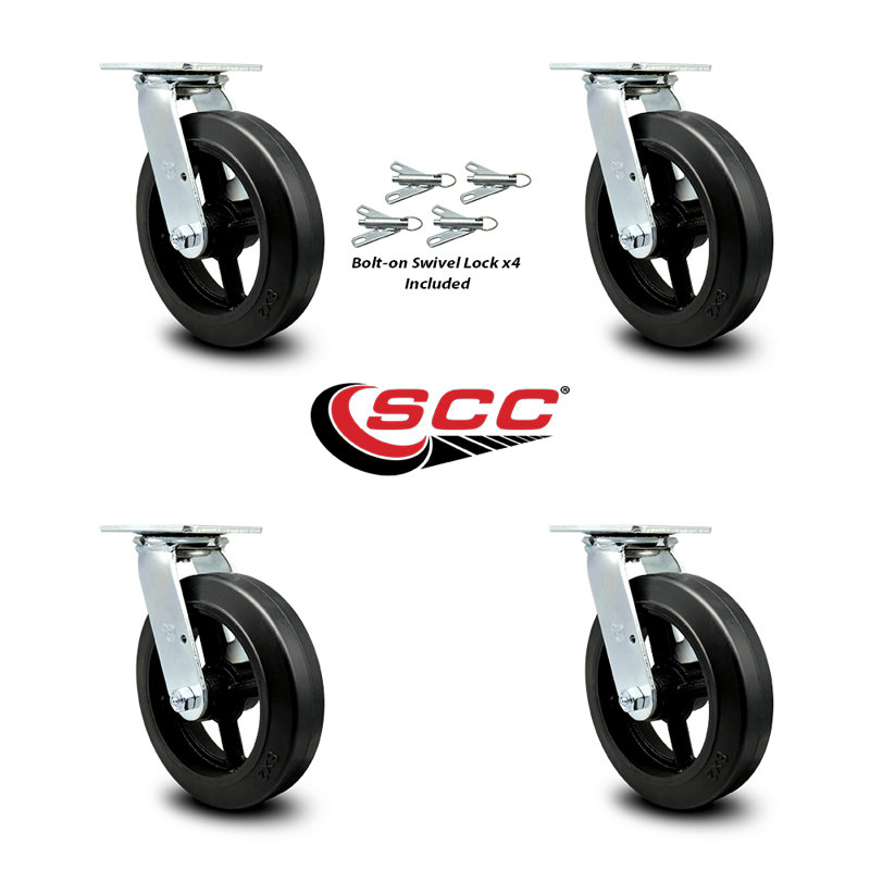 Rubber on Steel Caster
