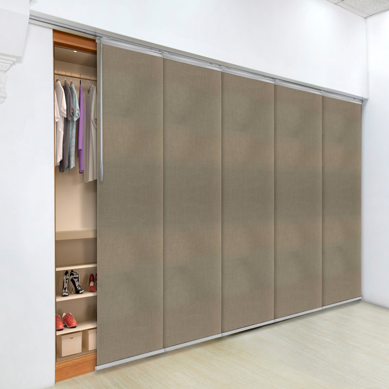 Semi-Sheer Single Rail Panel Track Extendable 36"-58"W x 94"H, Panel width 23.5", 98" W x 94" L, Cornsilk