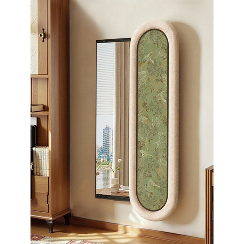 Mid-Century Wall Art Panel Sliding Hidden Wall Mirror
