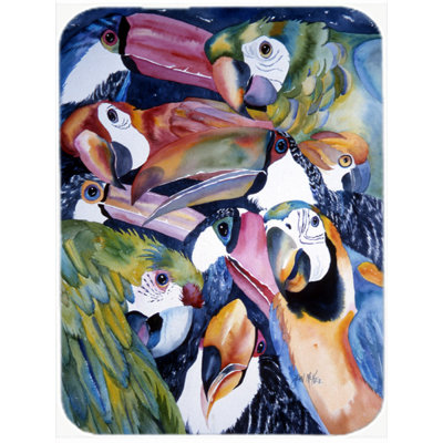 Engelman Bay Isle Home Parrots Glass Cutting Board