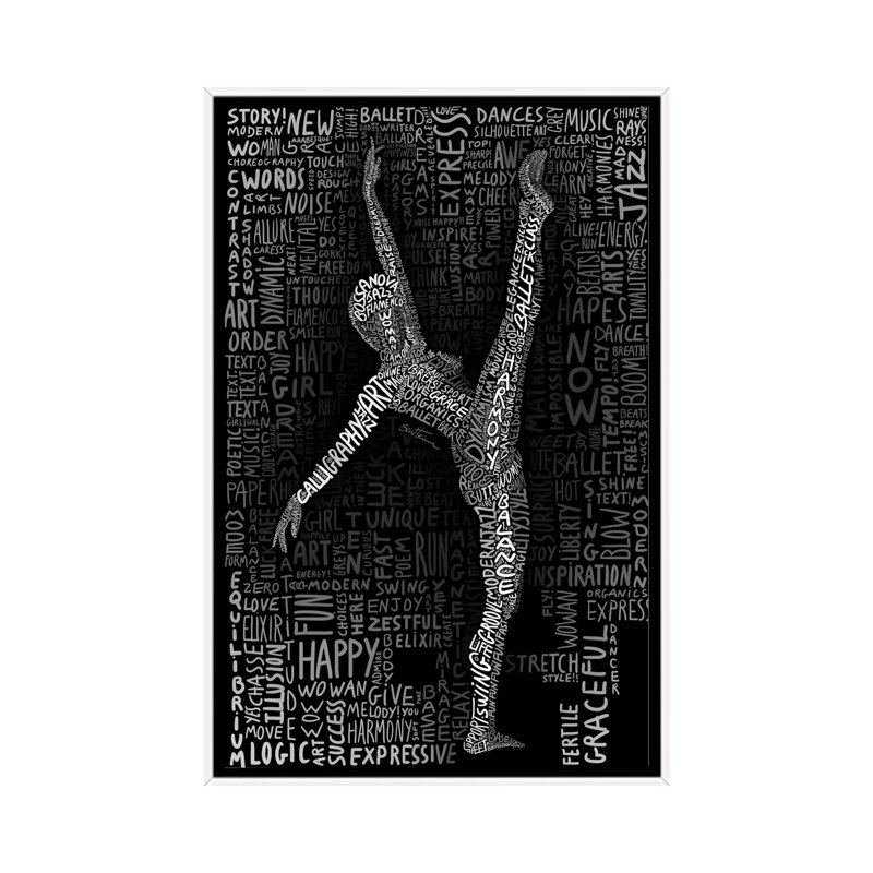 Dancer by Ben Heine - Print on Canvas, 152.5 cm H x 101.5 cm W, White Framed