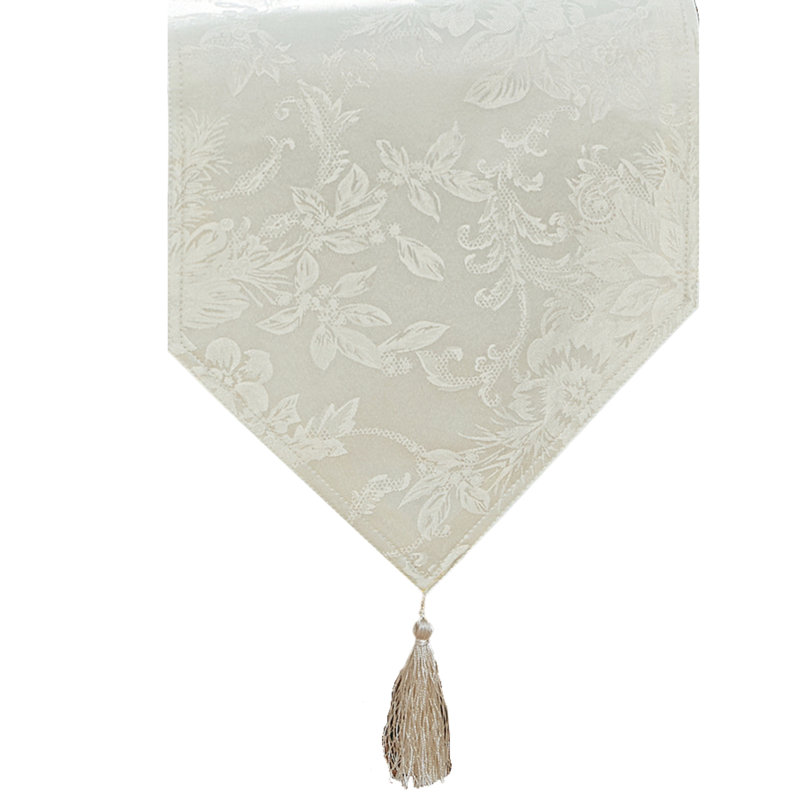 Chemin de table en jacquard Tilghman, Ivoire ivoire