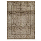 Wool Oriental Area Rug in Ivory/Red/Dark Blue/Yellow