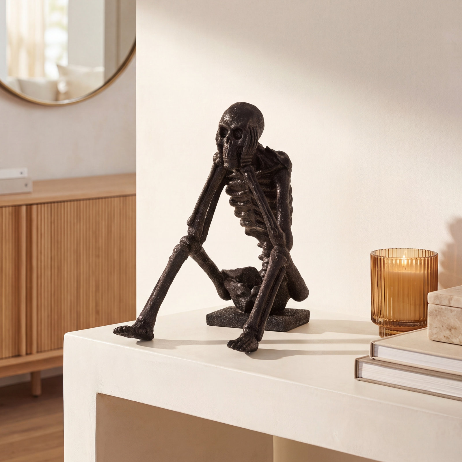 10.5" Glitter Resin Skeleton