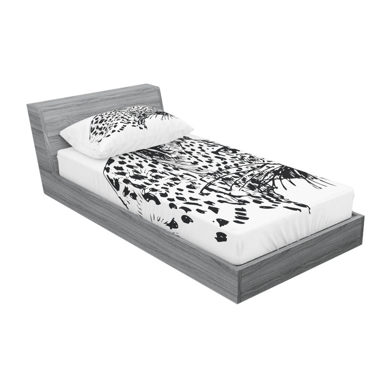 Ensemble de draps jaguar, Ensemble de draps pour lit simple TG avec drap-hou