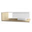 Table basse, blanc ultrabrillant, tables d'appoint, tables basses avec verre et effet DEL-1967271216