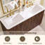 Meuble-lavabo double 60 po avec plateau en pierre reconstituée sans miroir 60 po-125301214
