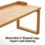 Bureau d'ordinateur moderne en bois massif, bureau personnel