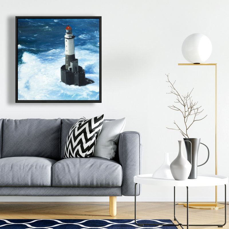 «Vagues déchaînées sur un phare»