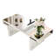 Table basse rectangulaire en miroir avec verre trempé cannelé et assemblage facile
